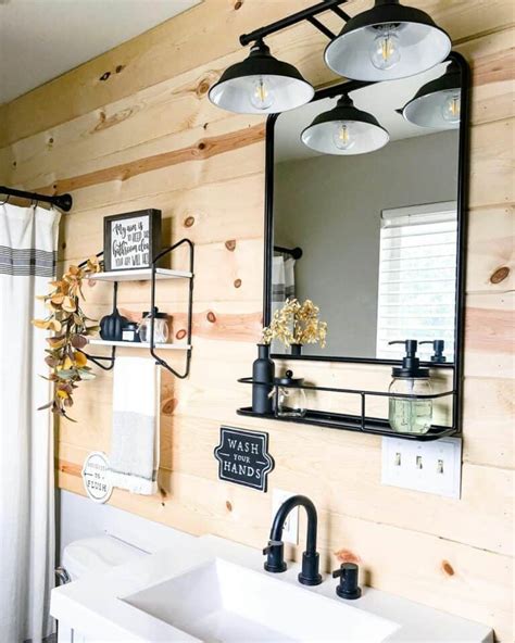 Farmhouse Bathroom With Light Wood Shiplap Soul Lane