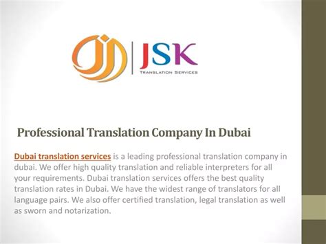 Ppt Professional Translation Company In Dubai Powerpoint Presentation