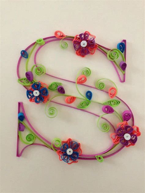 Paper Quilling Quilling Monogram Customizable Letters Etsy