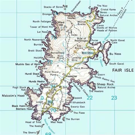 Fair Isle Shetland Islands Map