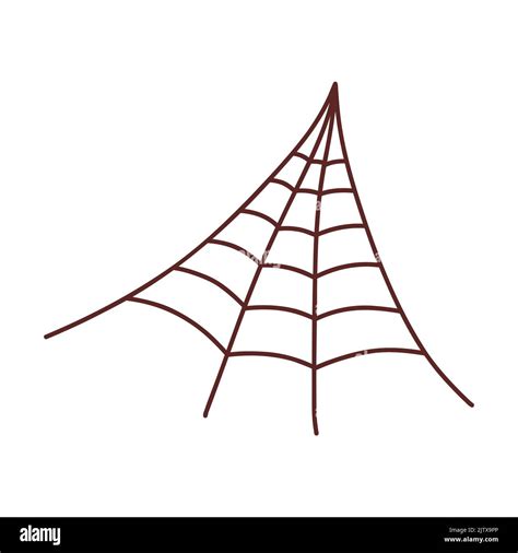 Web Spider Cobweb Halloween Element Trick Or Treat Concept Vector