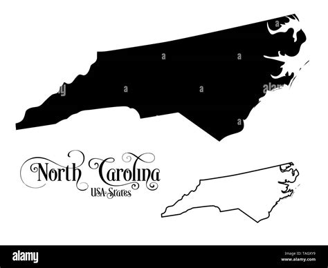 North Carolina Map Cut Out Stock Images And Pictures Alamy