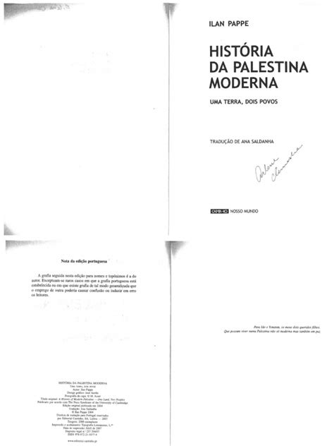 Ilan Pappe História Da Palestina Moderna Cap. 2 | PDF