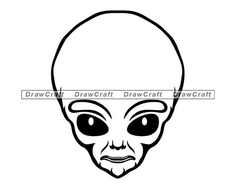 Alien Mascot Svg Face Svg Alien Head Svg Alien Cut Files Etsy