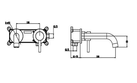 Abacus Iso Chrome Wall Mounted Basin Mixer Tbts 34 1602