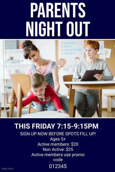 Parents Night Out Flyers Template Postermywall