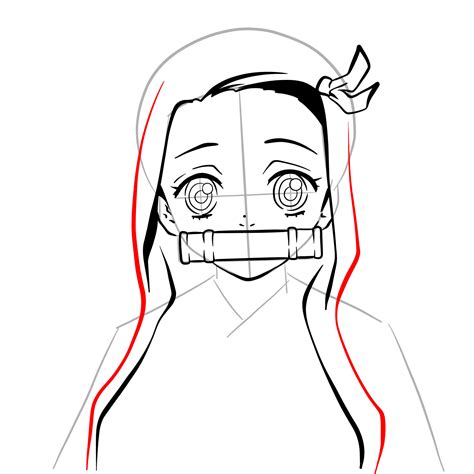 How To Draw Nezuko Kamados Face Sketchok Demon Slayer Art