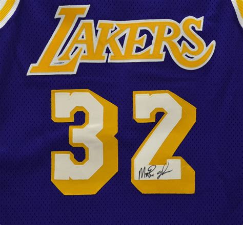 Lot Detail - 1995-96 Magic Johnson Game Worn and Signed Lakers Jersey ...