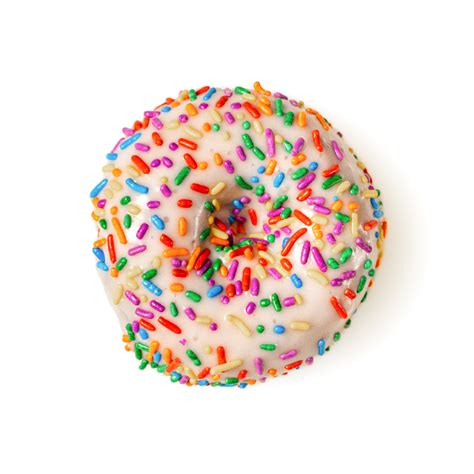 Vanilla Frosted Vanilla Cake With Sprinkles - Daylight Donuts