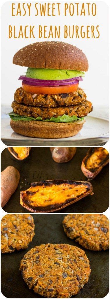 Easy Sweet Potato Black Bean Burgers Smoky And Sweet Only 7 Ingredients Gf Option Vega