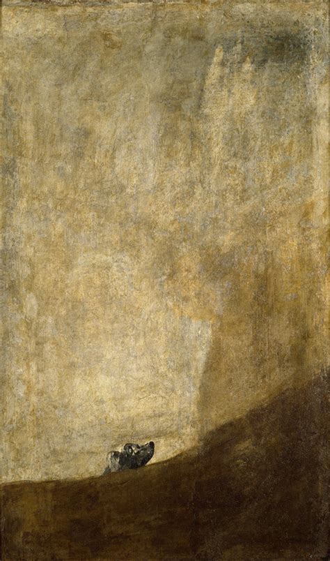 Francisco Goya - The Dog, 1819-23. Oil on canvas – @artpedia on Tumblr