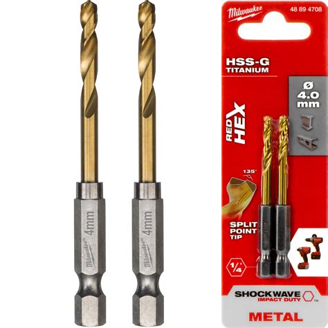 Wiertła do metalu HSS G Red Hex Milwaukee 4 mm 48894708 Cena