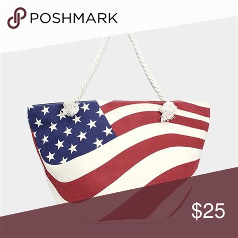 Usa Flag Beach Tote Bagredwhiteblue Canvas Tote Bags Pink Tote Bags Beach Tote Bags