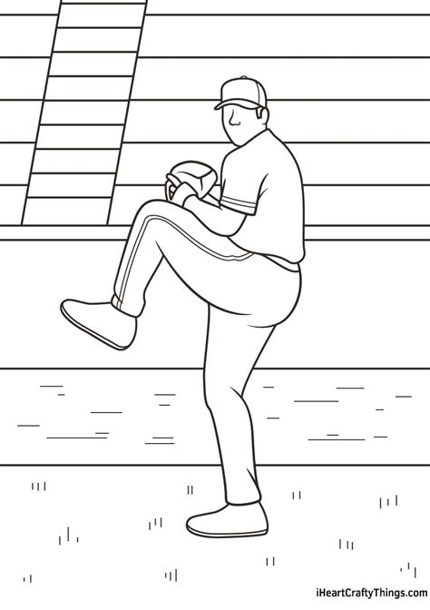 Baseball Player Coloring Pages Coloring Cool