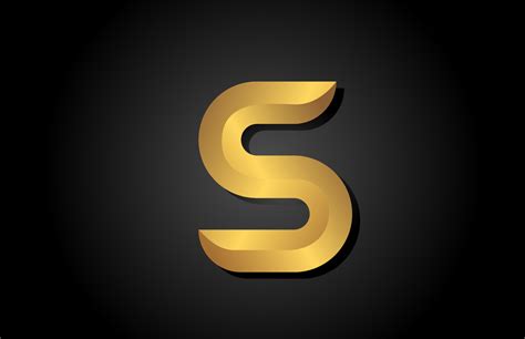 gold golden S alphabet letter logo icon design. Company template for ...