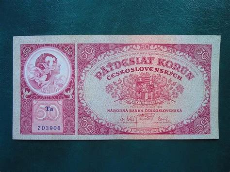 50 Korun 1929 Serie Ta Neperforovana VELICE Vzacna Luxusni Stav Aukro