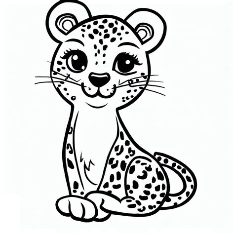 Coloriage Beau Guépard télécharger et imprimer gratuit sur