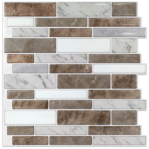 Vamos Tile 10 Sheet Peel And Stick Backsplash Tiles 12 X12 Light