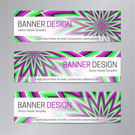 Illusion Banner Vector Header Template Vector 16 Free Download