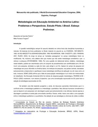 Artigo I Weec 2004 Metodologias Em Ea Brasil PDF