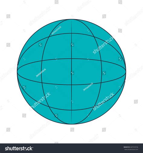 Flat Design Earth Globe Diagram Icon Stock Vector Royalty Free