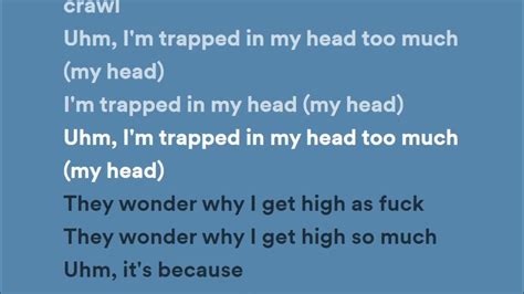 Juice Wrld In My Head Lyrics Video Youtube