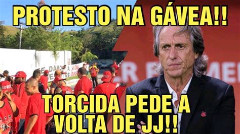 PROTESTO NA GÁVEA A VOLTA DE JORGE JESUS AO FLAMENGO PRÉ JOGO