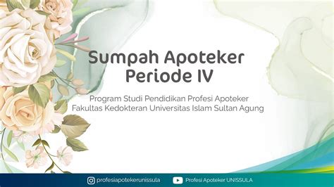 Sumpah Apoteker Program Studi Pendidikan Profesi Apoteker FK UNISSULA