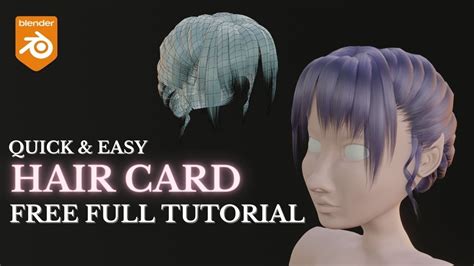 Blender Hair Cards For Game Ready Character Easy And Quick New Youtube