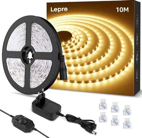 Lepro M Ruban Led Blanc Chaud Dimmable V K Leds V Bande