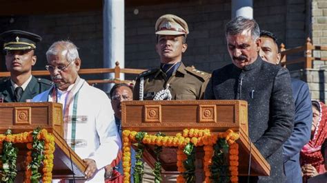 Sukhvinder Singh Sukhu Takes Oath As New Himachal Cm