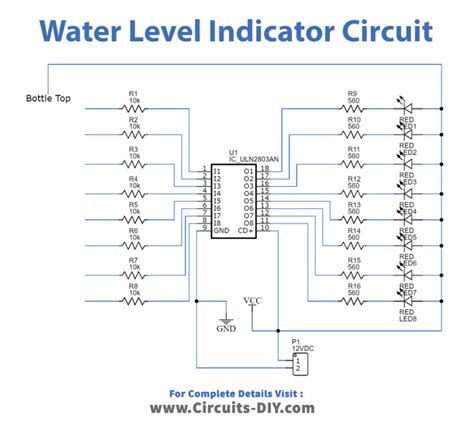 Water Level Indicator Project With Circuit Diagrams Circuit Diagram