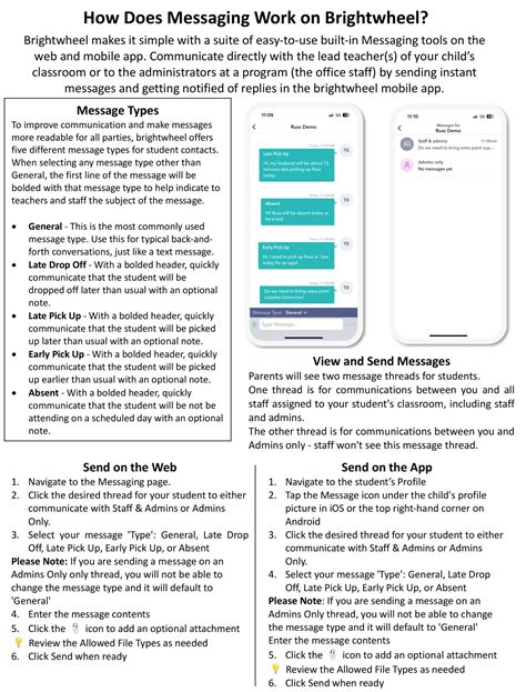 How Does Brightwheel Messaging Work? - Joyful Noise Christian Childcare