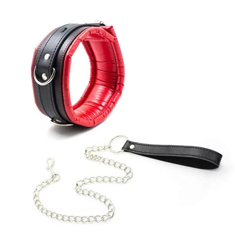 Buy Fetish Bondage Restraint Neck Collars Blackandred Pu