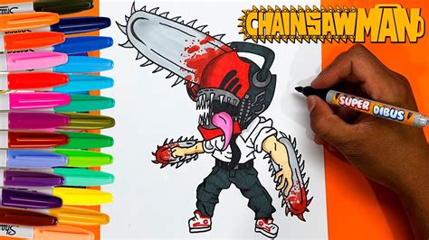 COMO DIBUJAR Y PINTAR A CHAINSAW MAN DENJI YouTube