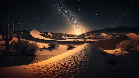 Desert Starry Night Background Desert Starry Sky Night Background