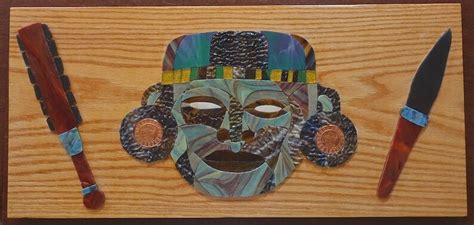 Aztec With Weapons Stained Glass Etsy Canada