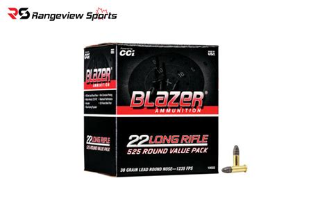 CCI Blazer 22 LR Rimfire Ammo 38Gr LRN 525Rds Value Pack Rangeview