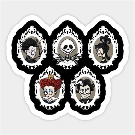 Never Trust The Living Tim Burton Sticker Teepublic