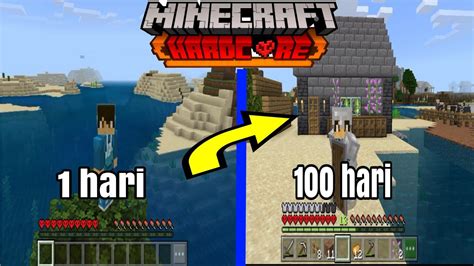 Mencoba 100 Hari Di Minecraft Hardcore Di Pulau Terpencil Part 1 YouTube