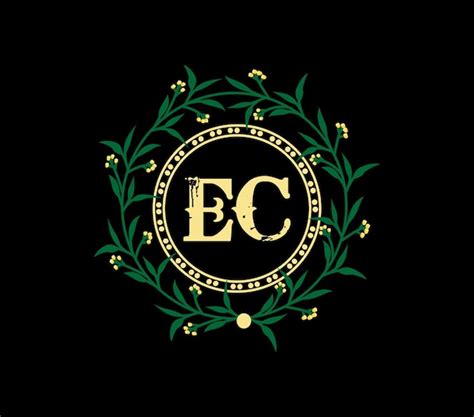 Dise O De Logotipo De Letra Ec Con Forma De C Rculo Dise O De Logotipo