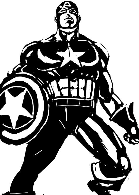 Design Bob Omb Black And White Captain America