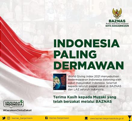 INDONESIA NEGARA PALING DERMAWAN SEDUNIA BAZNAS Kota Banjarmasin