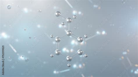 benzyl chloride molecular structure, 3d model molecule, reactive organochlorine compound ...