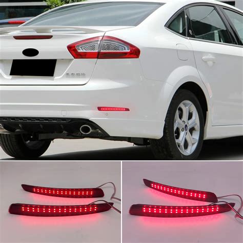 2pcs For Ford Mondeo Fusion 4 2011 2012 2013 Led Rear Bumper Reflector Brake Light Car Styling