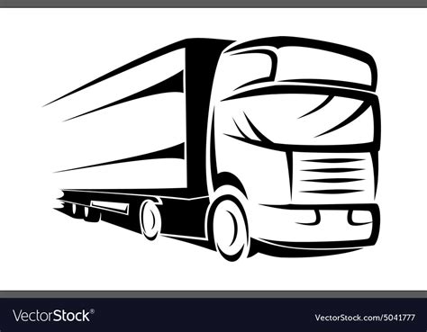 Truck Symbol Royalty Free Vector Image Vectorstock