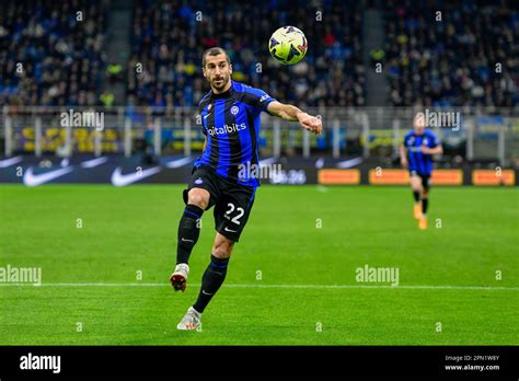 Milano Italy 15th Apr 2023 Henrikh Mkhitaryan 22 Of Inter Seen In