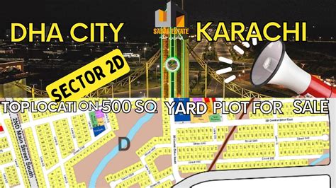 Dha City Karachi Sector D Best Location Plot For Sale Sadaf Estate