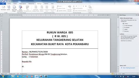 Cara Membuat Mail Merge Di Ms Word Youtube