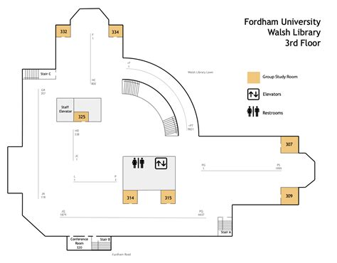 Walsh Library Study Room Maps Fordham